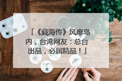 《藏海传》风靡岛内，台湾网友：总台出品，必属精品！
