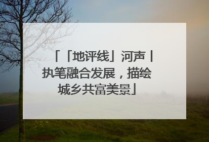 「地评线」河声丨执笔融合发展，描绘城乡共富美景
