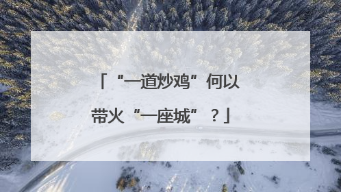 “一道炒鸡”何以带火“一座城”？