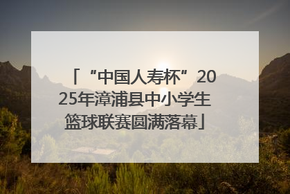 “中国人寿杯”2025年漳浦县中小学生篮球联赛圆满落幕