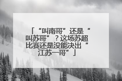 “叫南哥”还是“叫苏哥”？这场苏超比赛还是没能决出“江苏一哥”