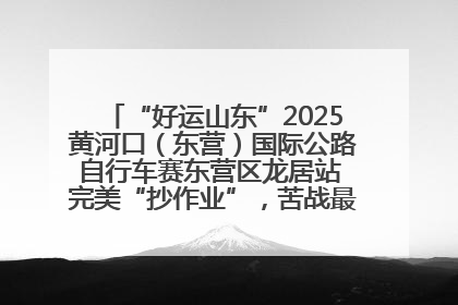 “好运山东”2025黄河口（东营）国际公路自行车赛东营区龙居站 完美“抄作业”，苦战最后时刻黄衫易主
