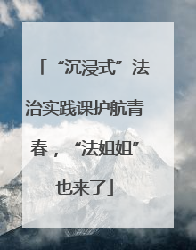 “沉浸式”法治实践课护航青春，“法姐姐”也来了