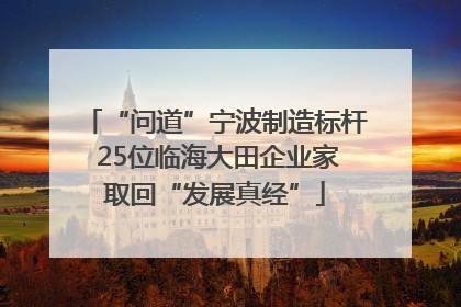 “问道”宁波制造标杆 25位临海大田企业家取回“发展真经”