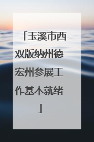 玉溪市西双版纳州德宏州参展工作基本就绪