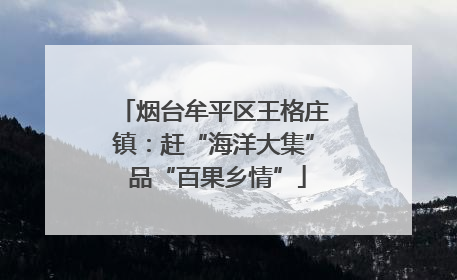 烟台牟平区王格庄镇：赶“海洋大集” 品“百果乡情”