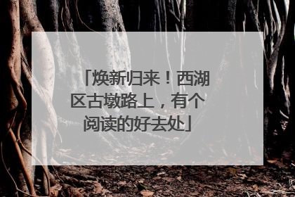 焕新归来！西湖区古墩路上，有个阅读的好去处