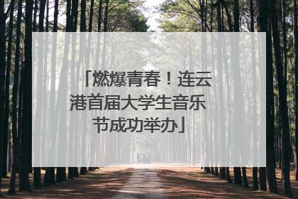 燃爆青春！连云港首届大学生音乐节成功举办