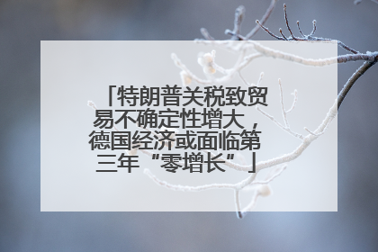 特朗普关税致贸易不确定性增大，德国经济或面临第三年“零增长”