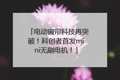 电动窗帘科技再突破！科创者首发mini无刷电机！