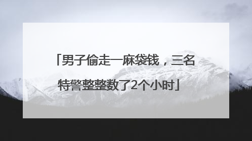 男子偷走一麻袋钱，三名特警整整数了2个小时