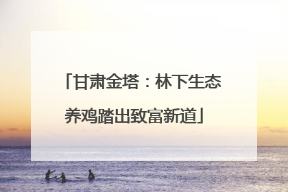 甘肃金塔：林下生态养鸡踏出致富新道