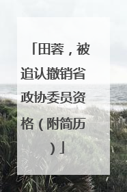 田蓉，被追认撤销省政协委员资格（附简历）
