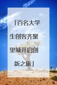 百名大学生创客齐聚望城开启创新之旅