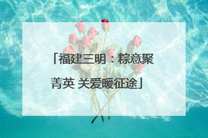福建三明：粽意聚菁英 关爱暖征途