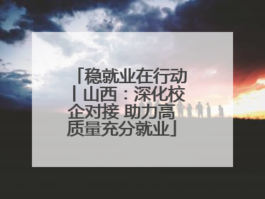 稳就业在行动丨山西：深化校企对接 助力高质量充分就业