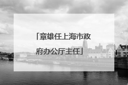 章雄任上海市政府办公厅主任