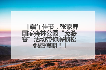 端午佳节，张家界国家森林公园“宠游客”活动带你解锁松弛感假期！