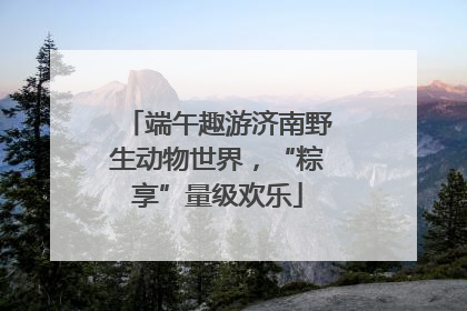 端午趣游济南野生动物世界，“粽享”量级欢乐