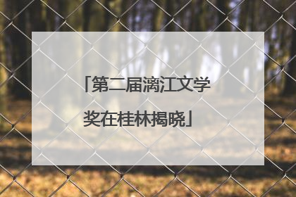 第二届漓江文学奖在桂林揭晓