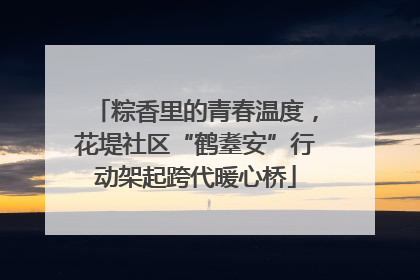 粽香里的青春温度，花堤社区“鹤耋安”行动架起跨代暖心桥
