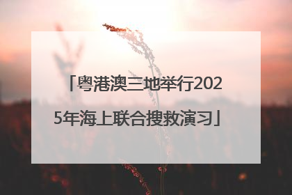 粤港澳三地举行2025年海上联合搜救演习