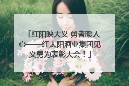 红阳映大义 勇者暖人心——红太阳酒业集团见义勇为表彰大会！