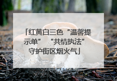 红黄白三色“温馨提示单” “共情执法”守护街区烟火气