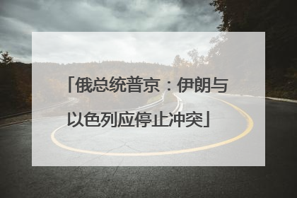 俄总统普京：伊朗与以色列应停止冲突