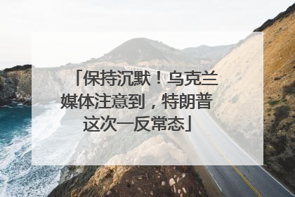 保持沉默！乌克兰媒体注意到，特朗普这次一反常态