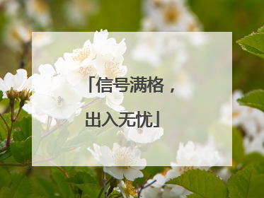 信号满格，出入无忧