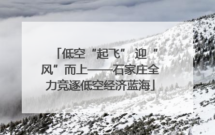 低空“起飞” 迎“风”而上——石家庄全力竞逐低空经济蓝海