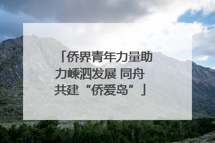 侨界青年力量助力嵊泗发展 同舟共建“侨爱岛”