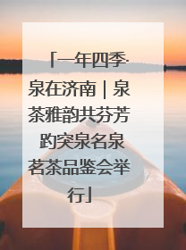 一年四季·泉在济南｜泉茶雅韵共芬芳 趵突泉名泉茗茶品鉴会举行