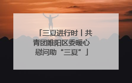 三夏进行时丨共青团睢阳区委暖心慰问助“三夏”