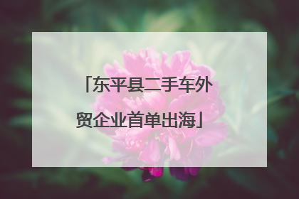 东平县二手车外贸企业首单出海
