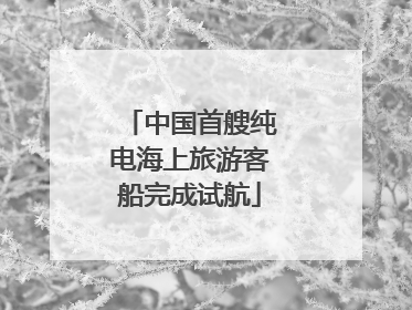 中国首艘纯电海上旅游客船完成试航