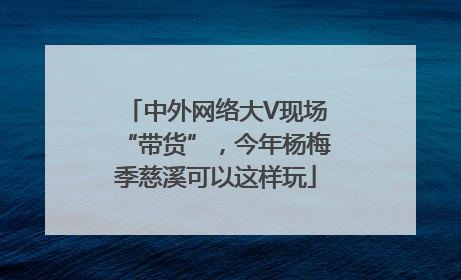 中外网络大V现场“带货”，今年杨梅季慈溪可以这样玩