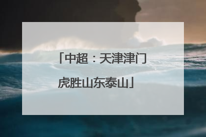 中超：天津津门虎胜山东泰山