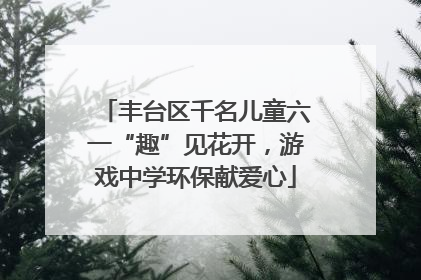 丰台区千名儿童六一“趣”见花开，游戏中学环保献爱心