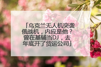 乌克兰无人机突袭俄战机，内应是他？曾在基辅当DJ，去年底开了货运公司