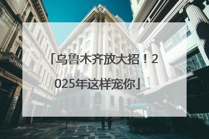 乌鲁木齐放大招！2025年这样宠你