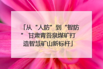从“人防”到“智防” 甘肃青苔泉煤矿打造智慧矿山新标杆