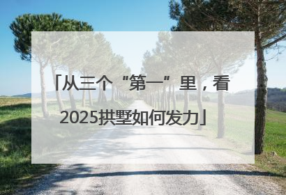 从三个“第一”里，看2025拱墅如何发力