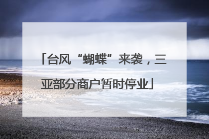 台风“蝴蝶”来袭，三亚部分商户暂时停业
