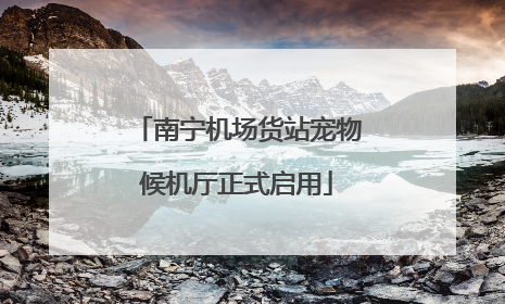 南宁机场货站宠物候机厅正式启用