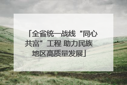 全省统一战线“同心共富”工程 助力民族地区高质量发展
