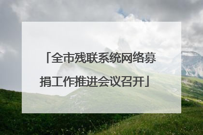 全市残联系统网络募捐工作推进会议召开