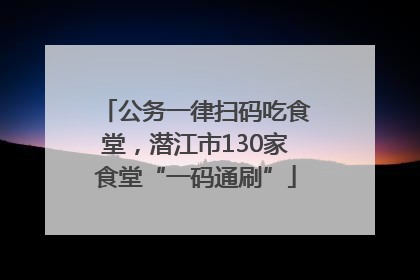 公务一律扫码吃食堂，潜江市130家食堂“一码通刷”