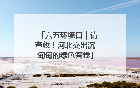 六五环境日｜请查收！河北交出沉甸甸的绿色答卷